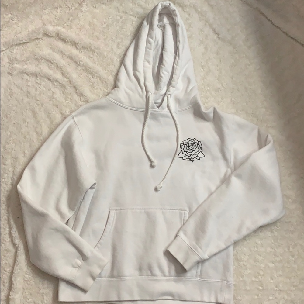White and black obey hoodie